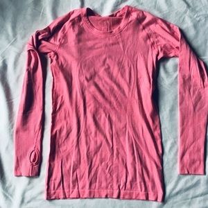 Lululemon pink long sleeve top size 4.